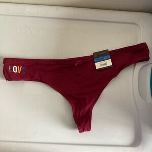 3x  thong panties red